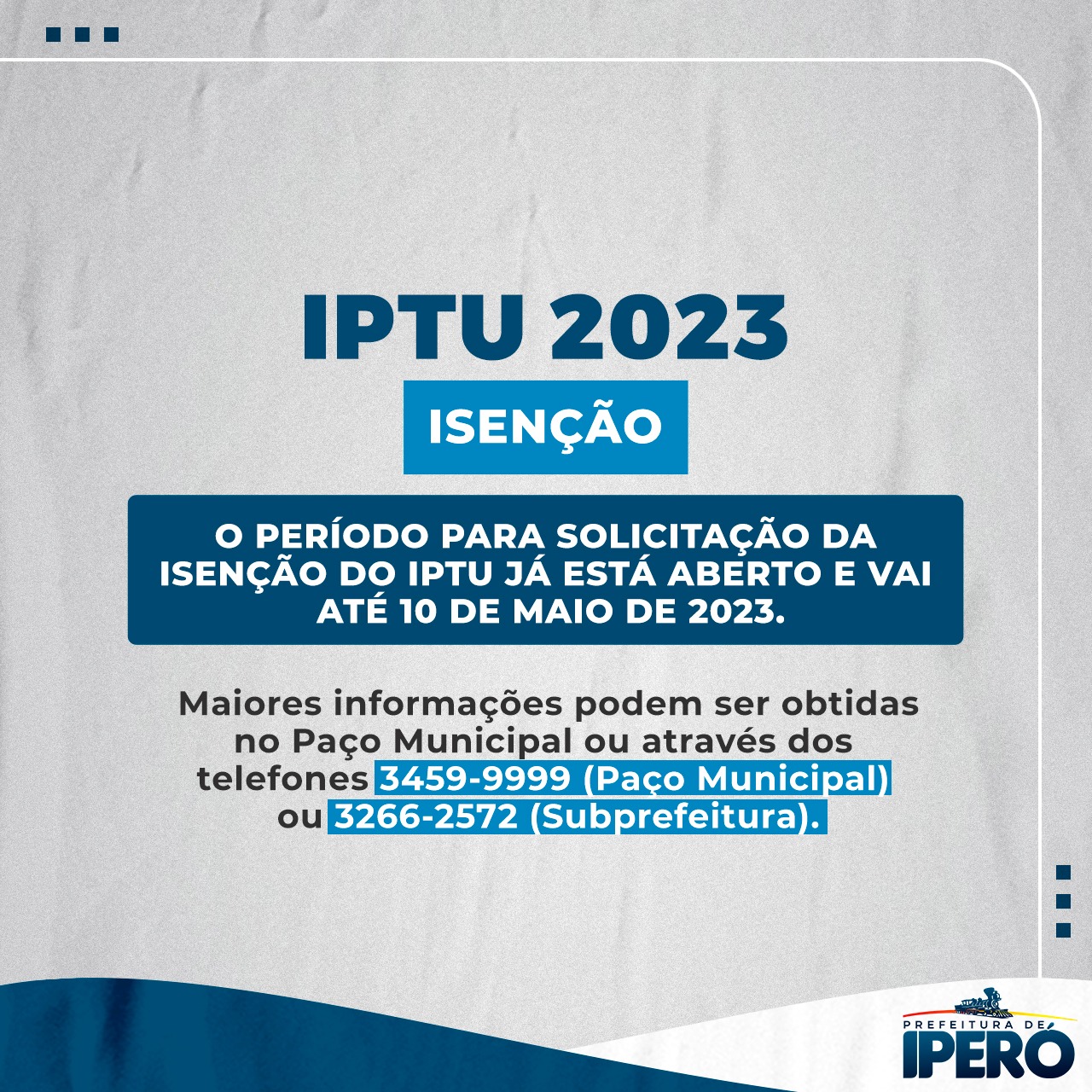 Isenção de IPTU 2023